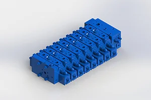 8 Spool Load-Sensing Hydraulic Manifold