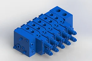 5 Spool Load-Sensing Hydraulic Manifold